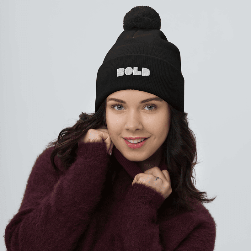 Pom-Pom Knitted Beanie