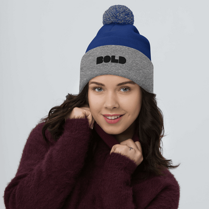 Pom-Pom Knitted Beanie